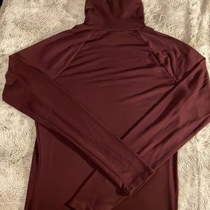 Turtle Neck Body Con Burgundy Dress.💄